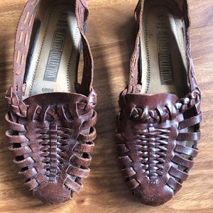 Vintage leather huarache sandals